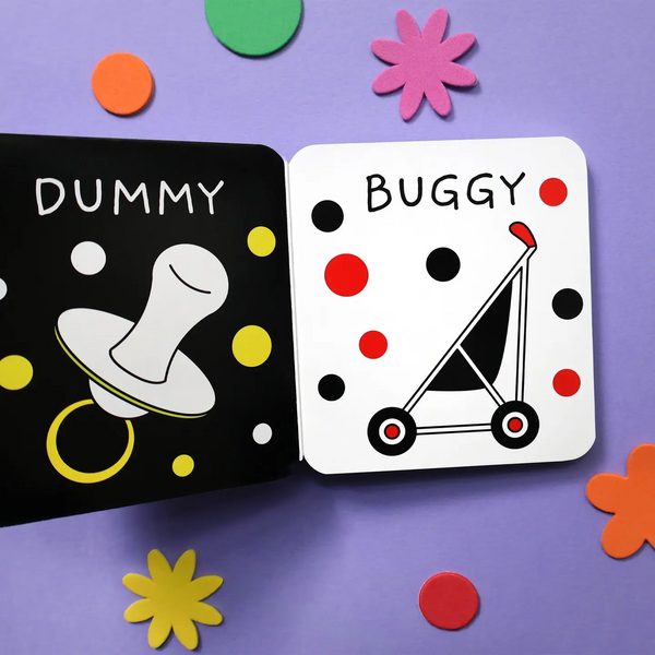 Words - Black & White Rattle Book