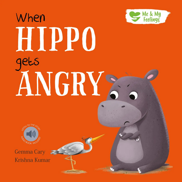 Board Book - When Hippo Gets Angry - Me and My Feelings Children's Book