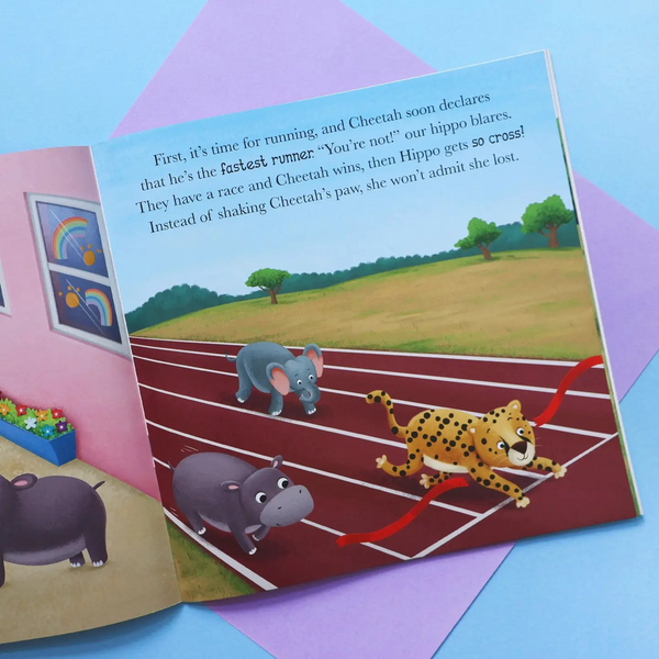 Board Book - When Hippo Gets Angry - Me and My Feelings Children's Book