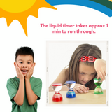 4 x Mini Visual Liquid Timers Sensory