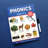 Children's Phonics Wipe Clean Book & Pen Set - Ages 5 To 6 Years