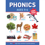 Children's Phonics Wipe Clean Book & Pen Set - Ages 5 To 6 Years