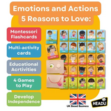 Flashcards Emotions and Actions Montessori