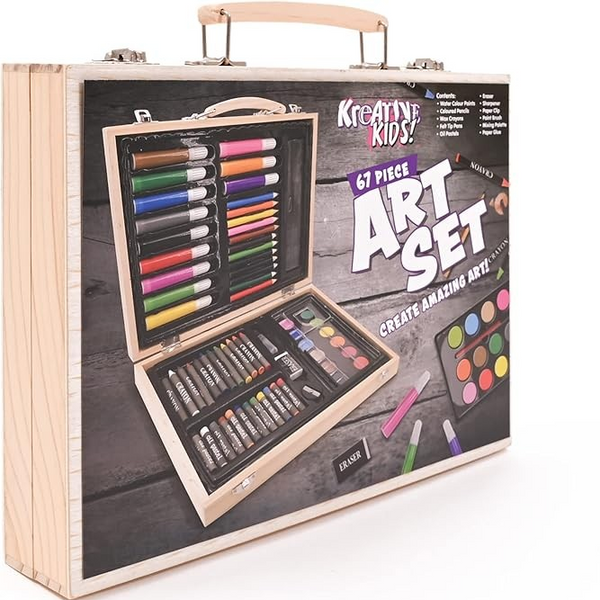 67 Piece Large Art Set in Wooden Case