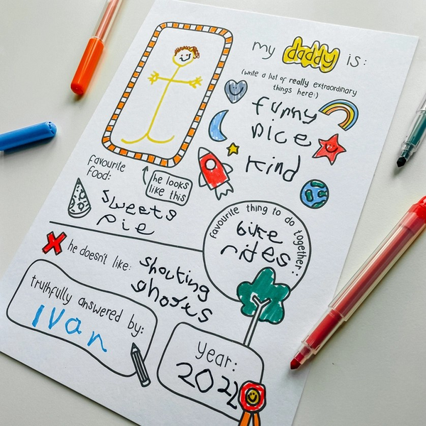 My Daddy Is… Father’S Day Activity Gift (wothout frame)