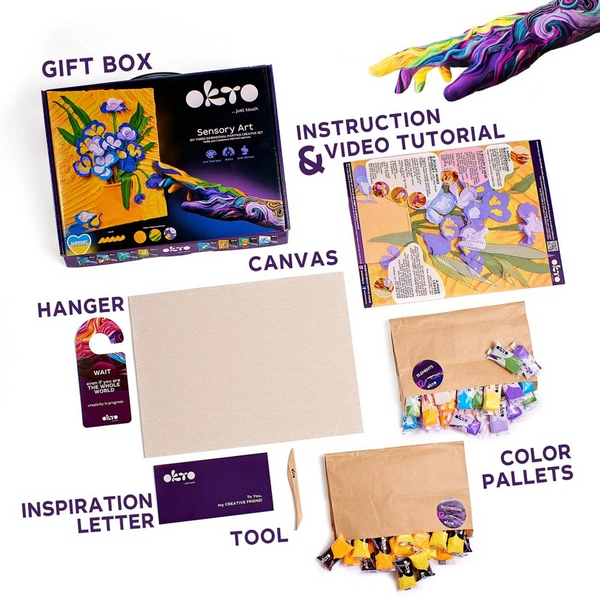 3D Sensory Art Canvas - Irises, Vincent Van Gough