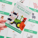 Farm Animals & Transport Flash Cards